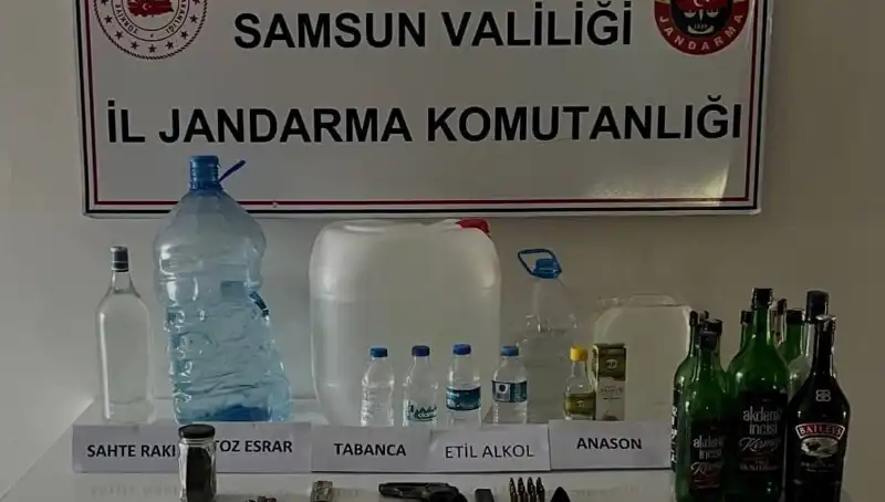 Samsun’da Şok Eden Sahte İçki Operasyonu: Yüzlerce Litre Ele Geçirildi!